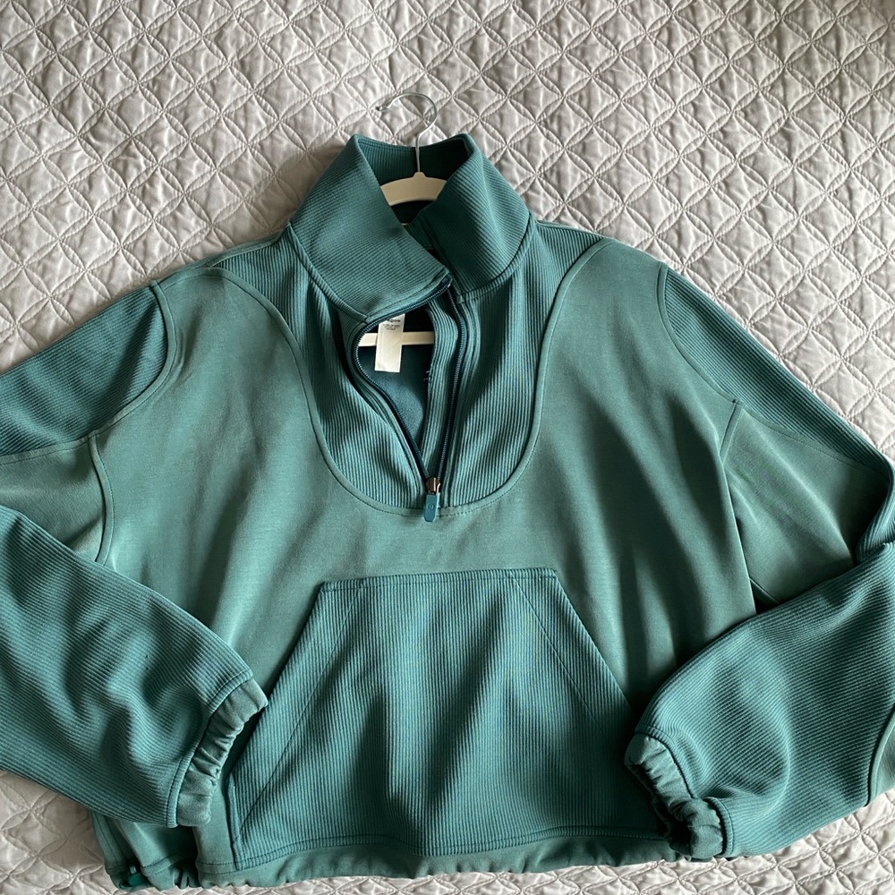 Lululemon Teal Quarter-Zip Pullover Size 6